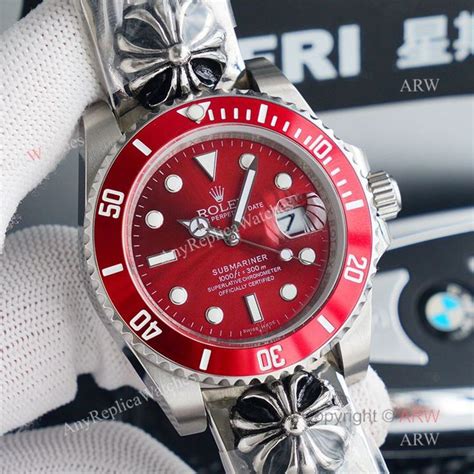 rolex chrome hearts red